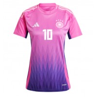 Camiseta Alemania Jamal Musiala #10 Segunda Equipación Replica Eurocopa 2024 para mujer mangas cortas